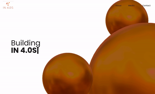 Moving orange circles, original website draft